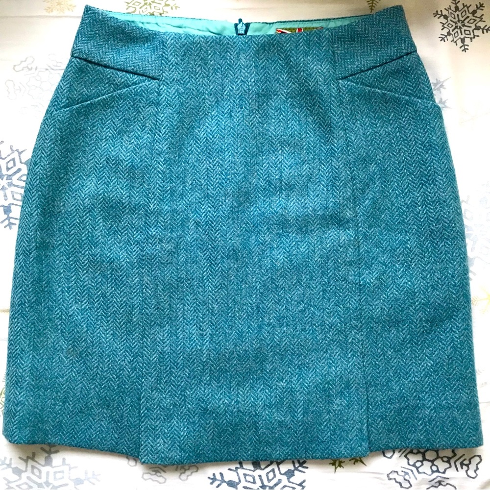 Boden British Tweed Mini Skirt